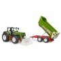 Bruder Tractor Roadmax cu incarcator frontal si remorca basculabila